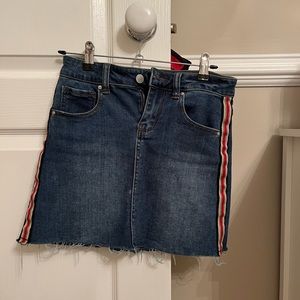 Striped Jean Skirt